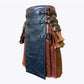 Black and Brown Leather Kilt