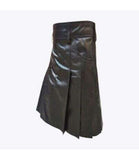 Black Leather Fashion Kilt
