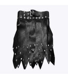 Black Leather Kilt in Roman Style
