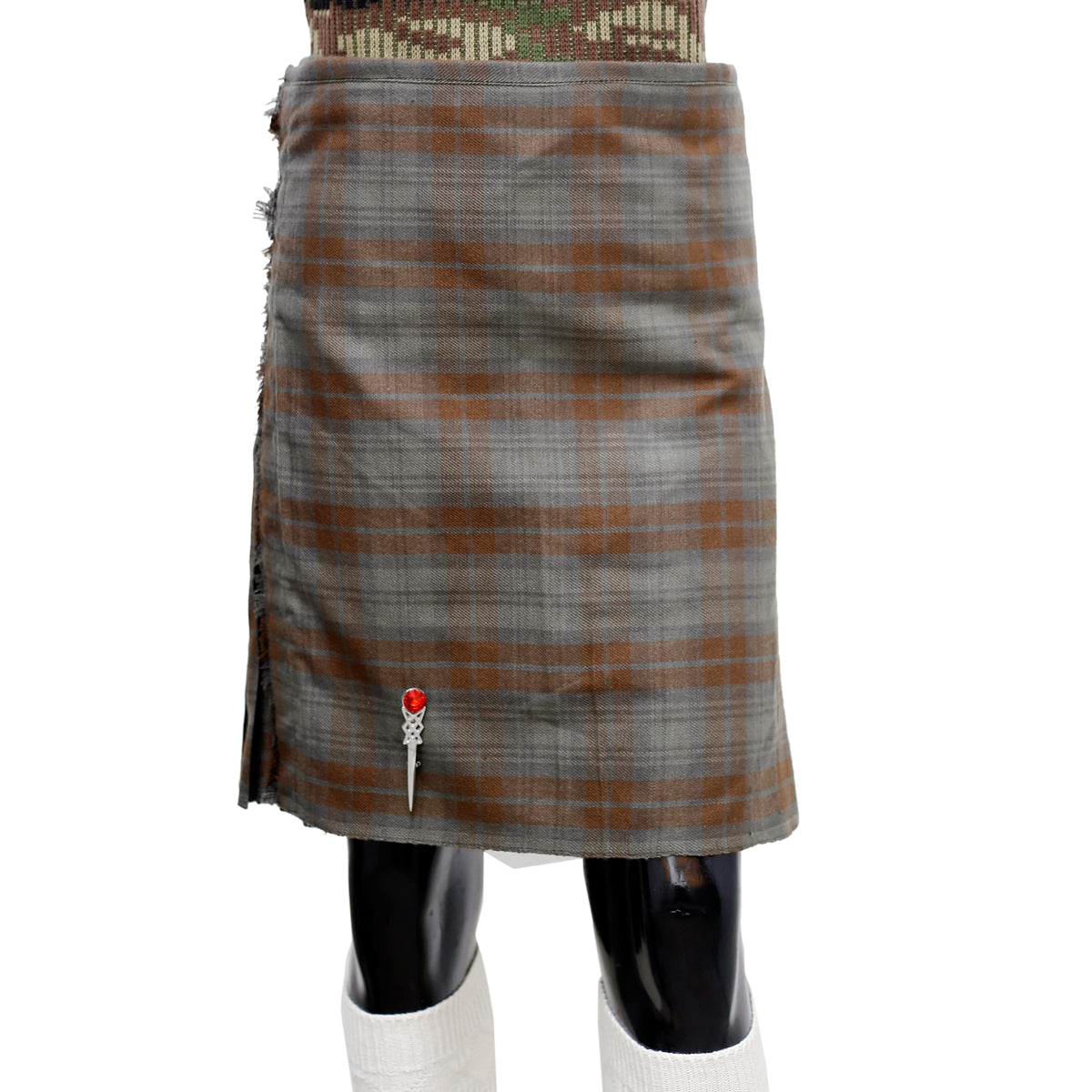 Blackwatch Weathered Tartan Kilt Front