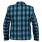 Blue and Black Tweed Argyle Jacket with Vest Back