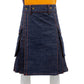 Blue Denim Utility Kilt Front
