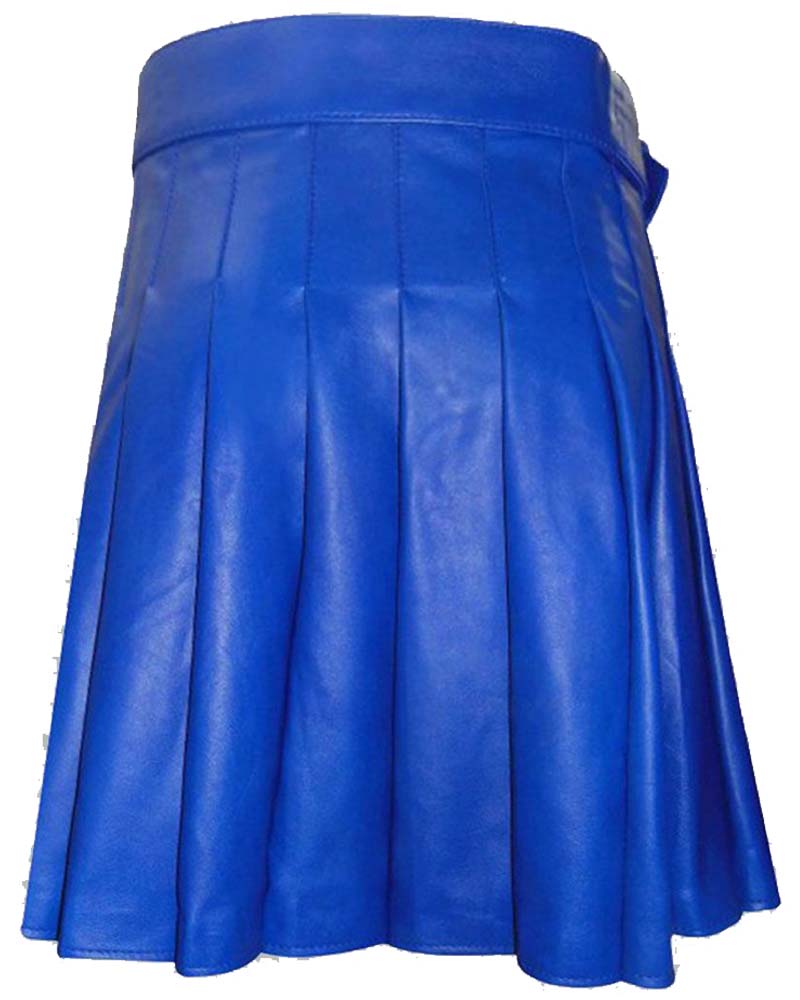 Blue Leather Kilt