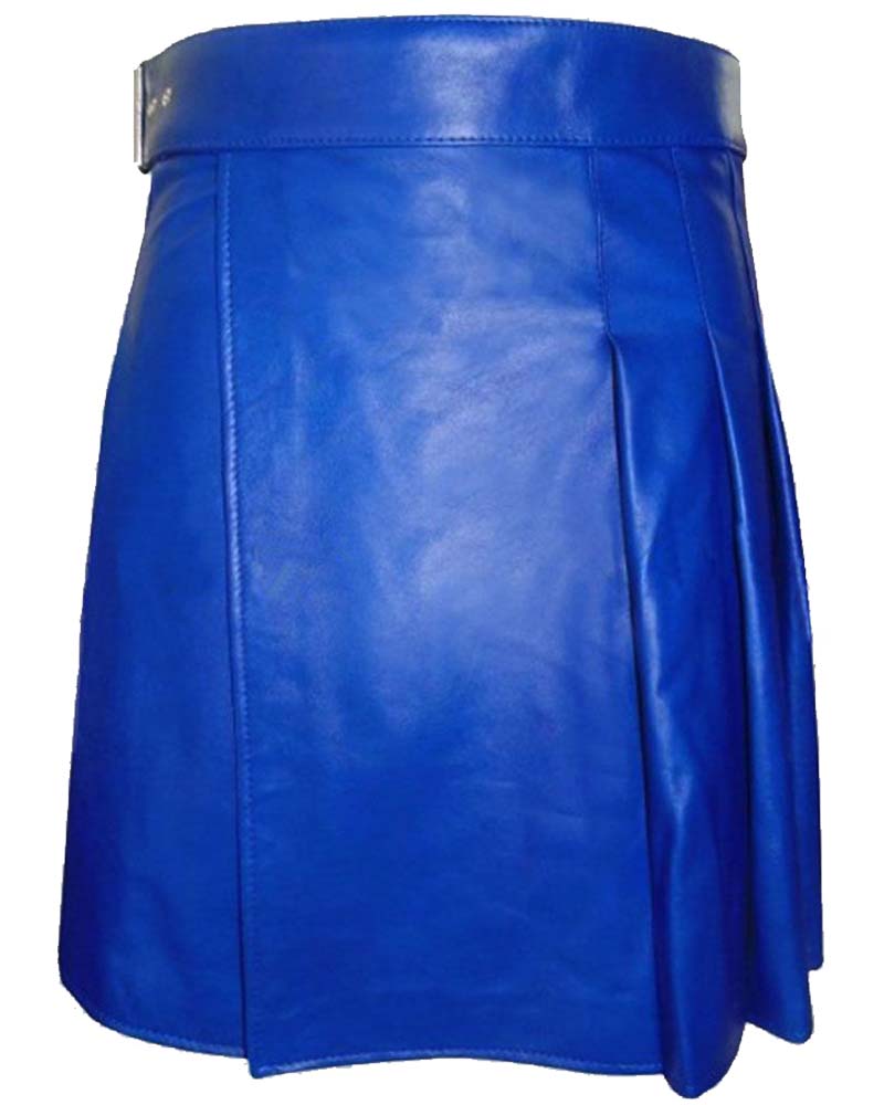 Blue Leather Kilt