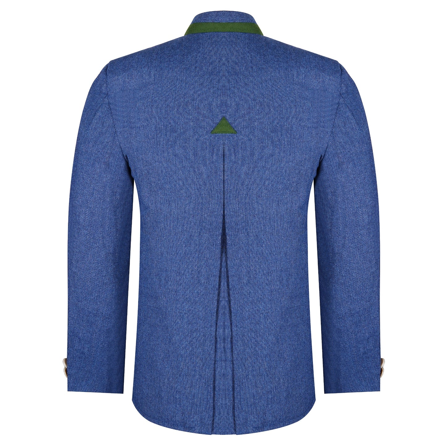 Blue Tweed Germen Bavarian Trachten Jacket Back
