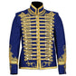 Blue Wool Hussar Doublet Jacket with Gold Braid