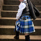 Blue and White Tartan Kilt Left 