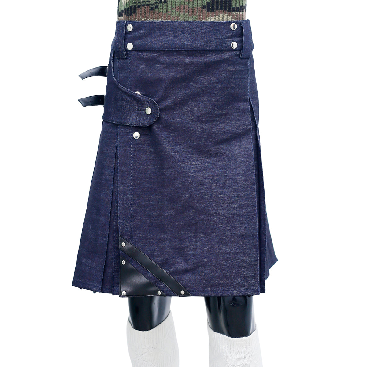 Blue Denim Kilt  Front
