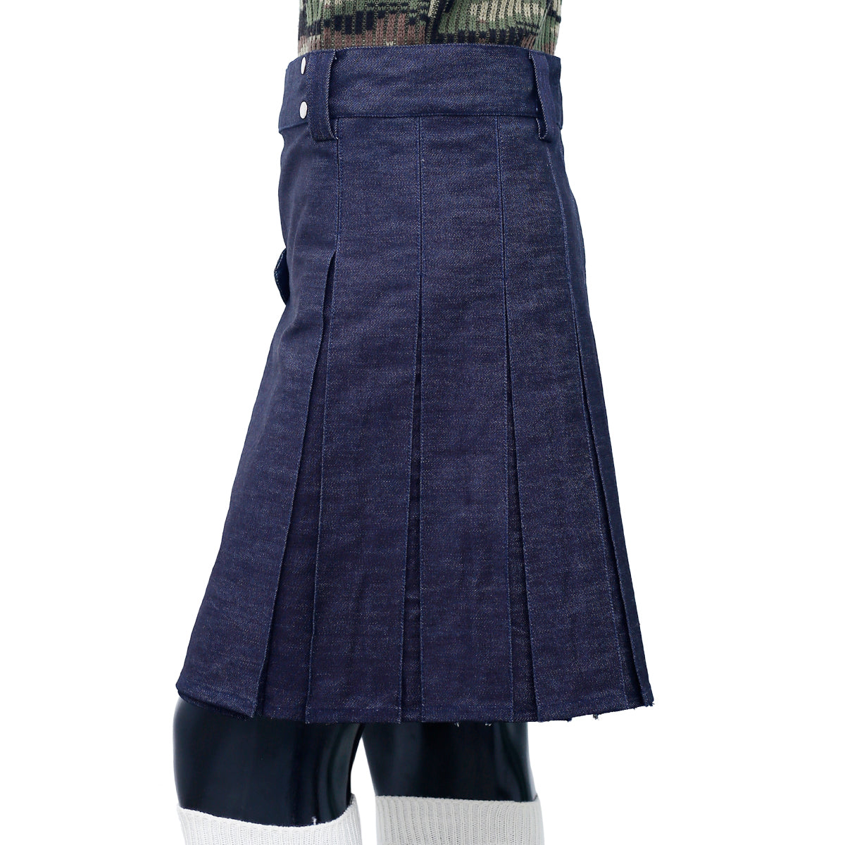 Blue Denim Kilt Left
