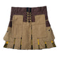 Brown and Khaki Fashion Hybrid Utility Kilt