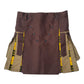 Brown and Khaki Fashion Hybrid Utility Kilt