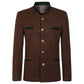 Brown German Bavarian Tyrol Loden Trachten Jacket Front