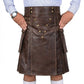 Brown Leather Utility Kilt