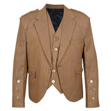 Brown Tweed Argyle Jacket with Vest