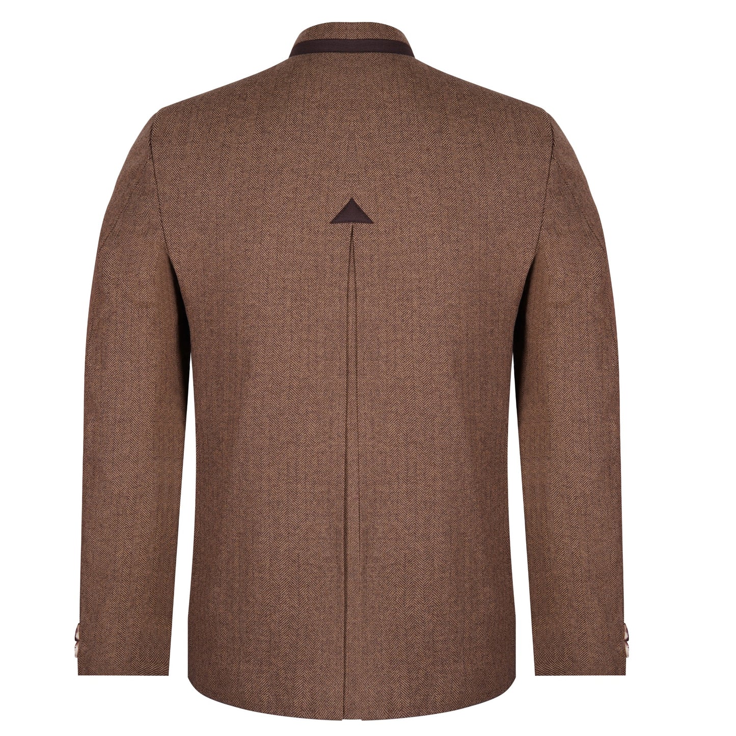 Brown Tweed Germen Bavarian Trachten Jacket Back
