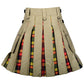 Buchanan Tartan Pleats Khaki Hybrid Kilt