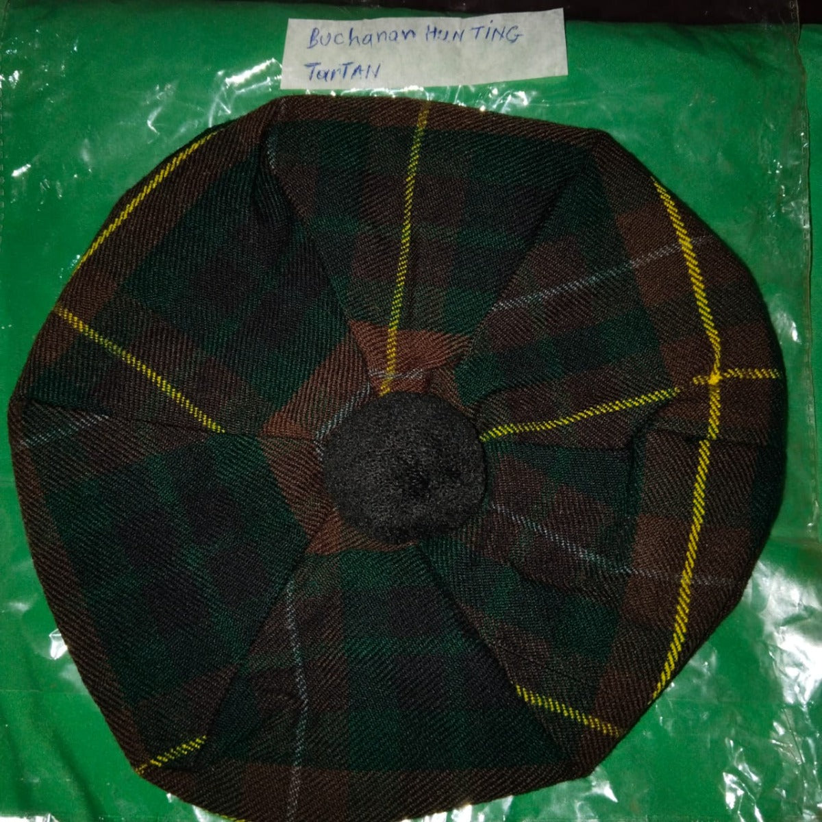 Tam O Shanter Hat - Scottish Buchanan Hunting Tartan  Hat