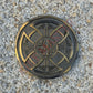 Round Celtic Knot Kilt Belt Buckle Antique- B
