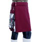 Burgundy and Camouflage Hybrid Kilt Right