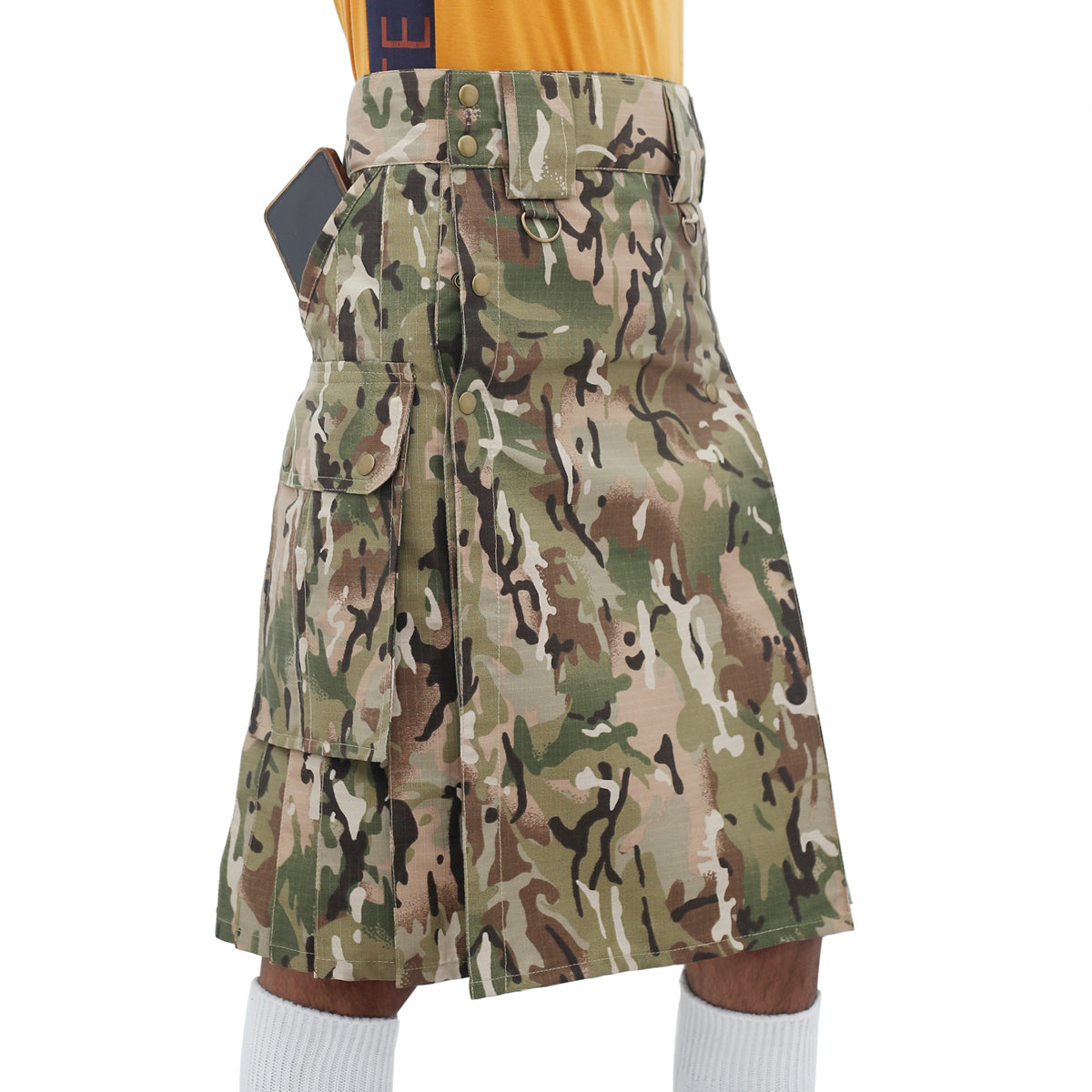 Camouflage Tactical Kilt for Men Right