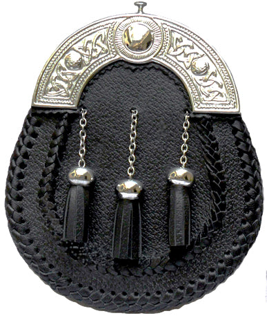Cantle Black Leather Sporran