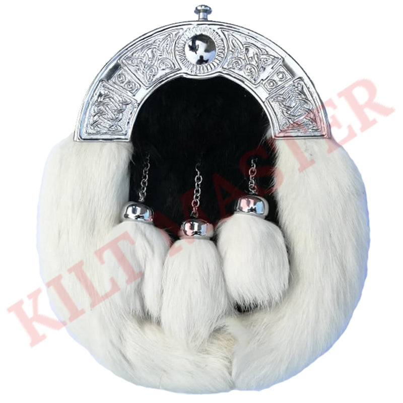Best Celtic Cantle Rabbit Fur Sporran

