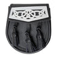 Celtic Chrome Black Leather Sporran