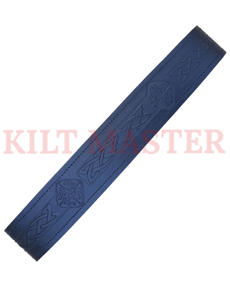 Celtic Embossed Leather Kilt Belt