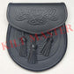 Celtic Knot Embossed Leather Sporran Front