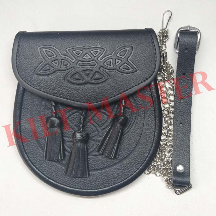 Celtic Knot Embossed Leather Sporrans

