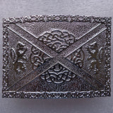 Celtic Lion Rampant Saltire Kilt Belt Buckle