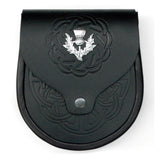 Celtic Pattern Embossed Leather Sporran