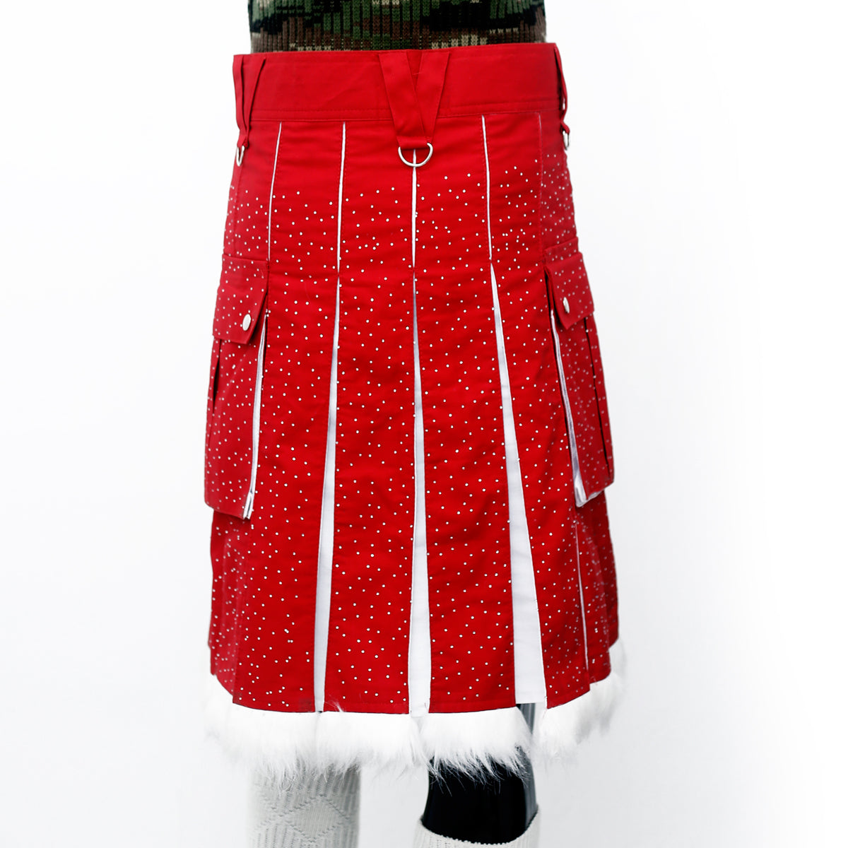 Christmas Kilt with Rhinestones Back
