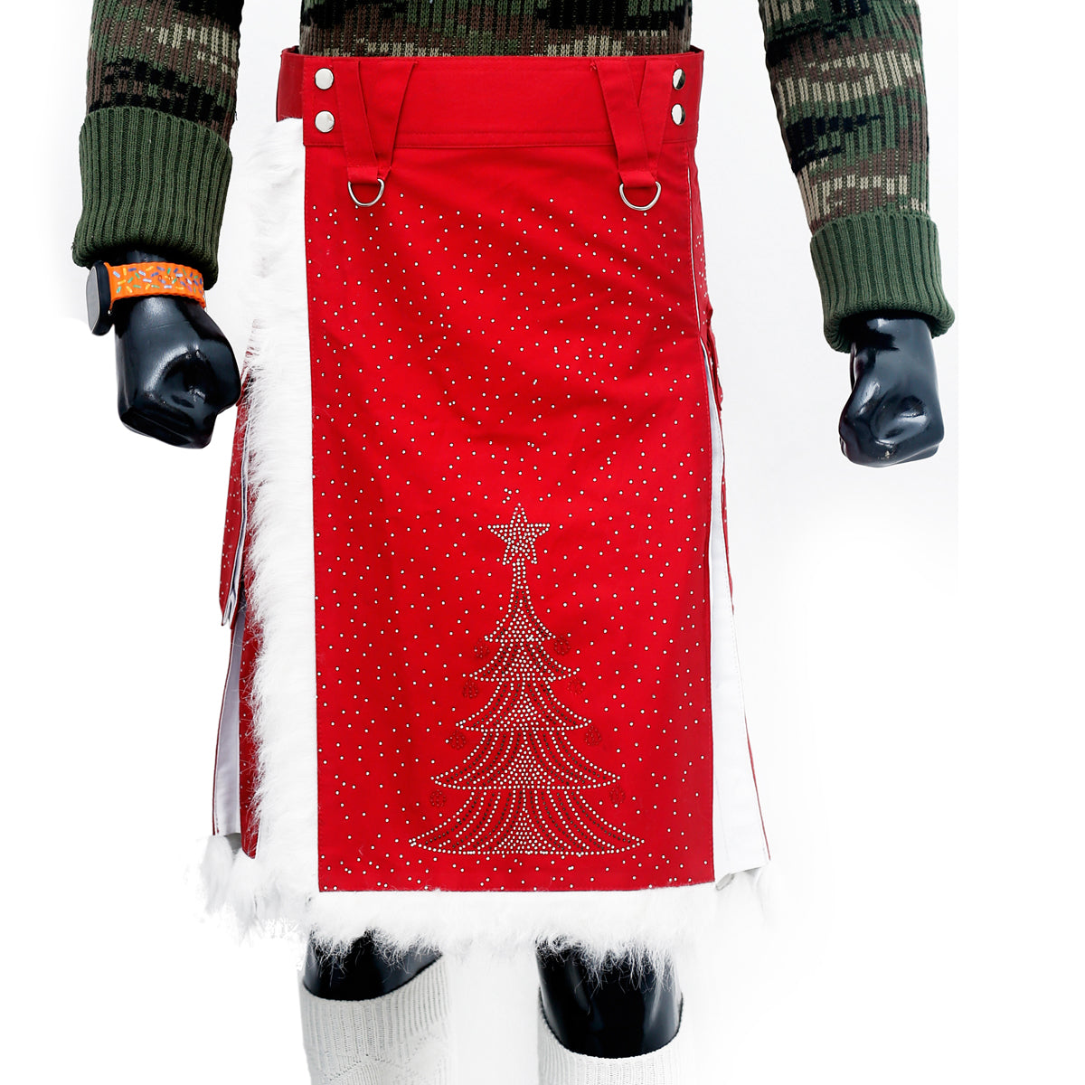 Christmas Kilt with Rhinestones