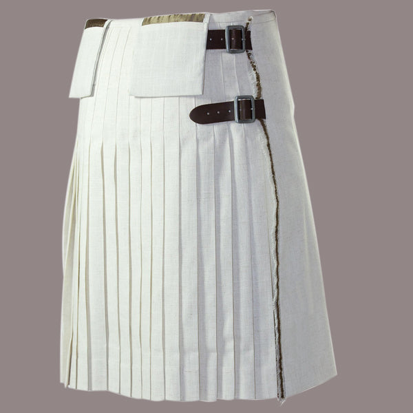 Christmas Tartan Plaid Kilt White
