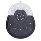 Chrome Cantle Black Leather Sporran with Celtic Studs