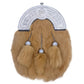 Chrome Cantle Brown Rabbit Fur Sporran