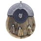 Chrome Cantle Scottish Seal skin Sporran with Harp Brooch