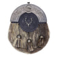 Chrome Cantle Seal Skin Sporran with Stag Head