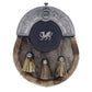 Chrome Cantle Seal Skin Sporran with Welsh Dragon