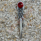 Red Pewter Celtic Knot Kilt Pin - Exquisite Design- A