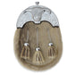 Cow Head Cantle  Original Rabbit Fur Sporran with Three Tassels