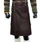 Dark Brown Working Kilt with Round Pocket
