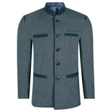 Dark Green Tweed Germen Bavarian Trachten Jacket Front