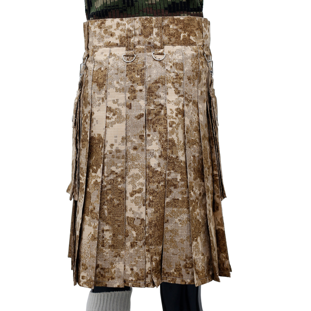 Desert Camo Detachable Pocket Kilt Back