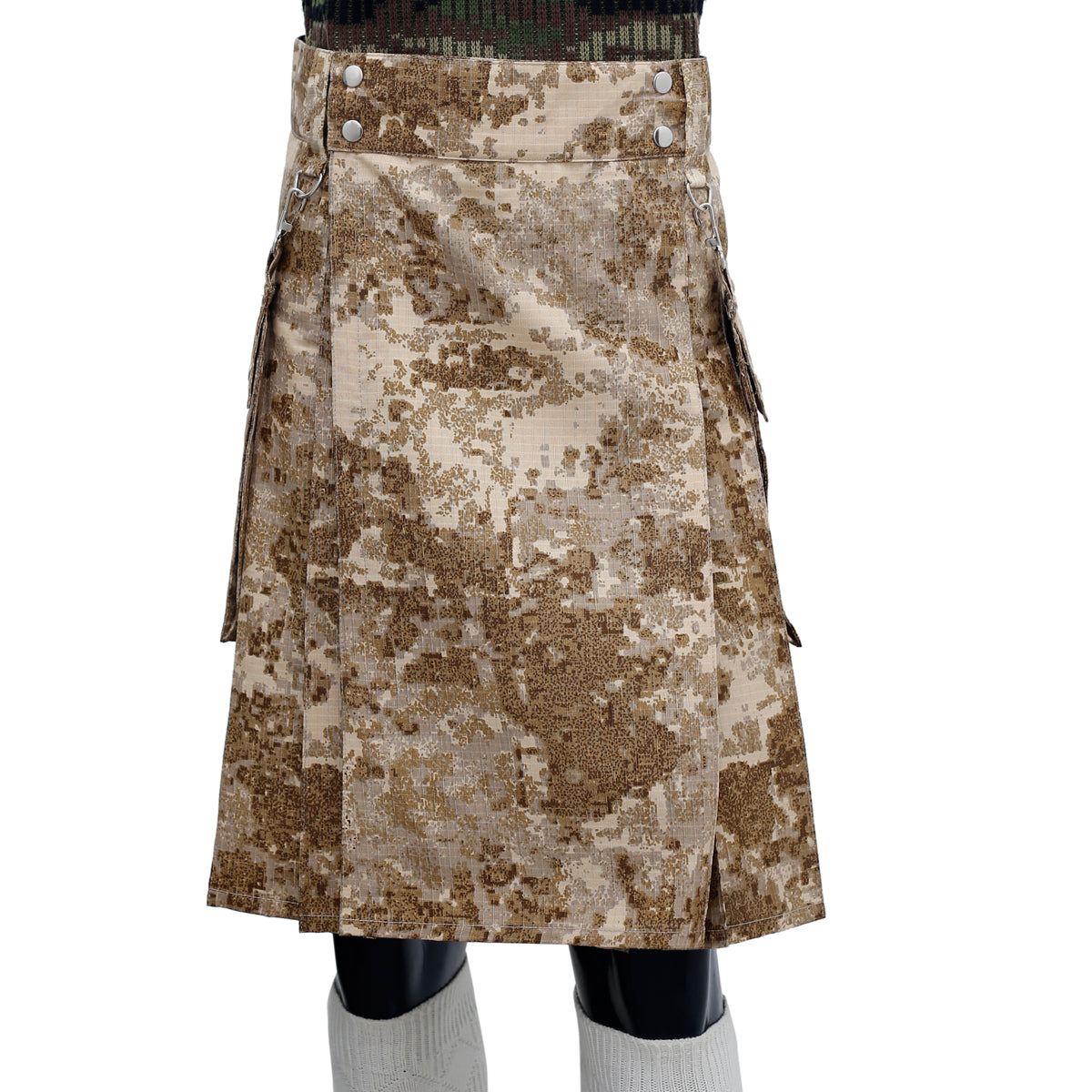 Desert Camo Detachable Pocket Kilt Front