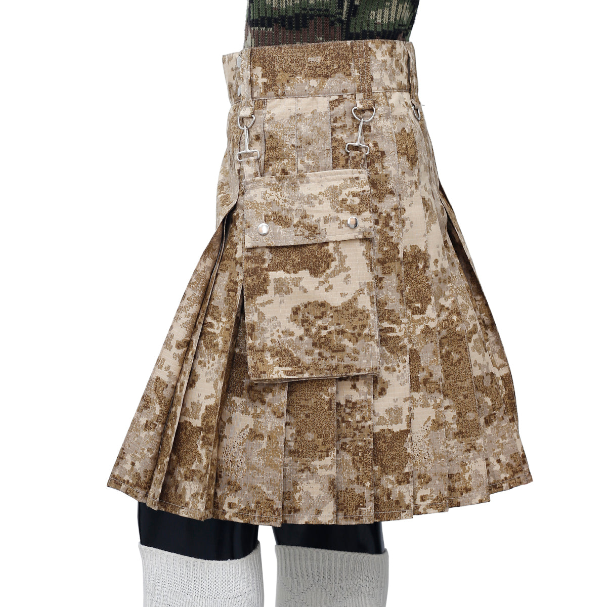 Desert Camo Detachable Pocket Kilt Left
