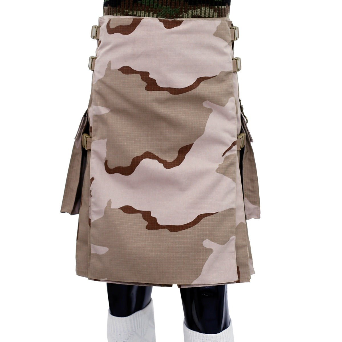 Desert Camouflage Hiking Kilt Front