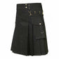 Detachable Pockets Denim Kilt