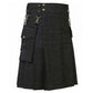Detachable Pockets Denim Kilt